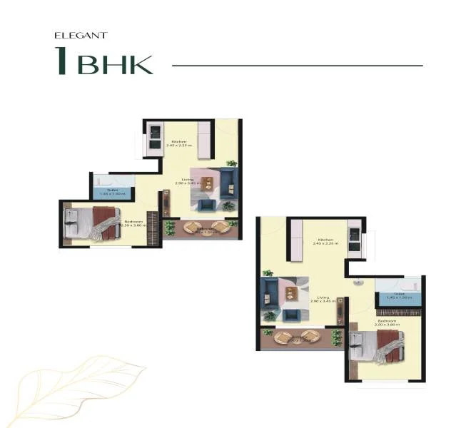 1 BHK floor plan