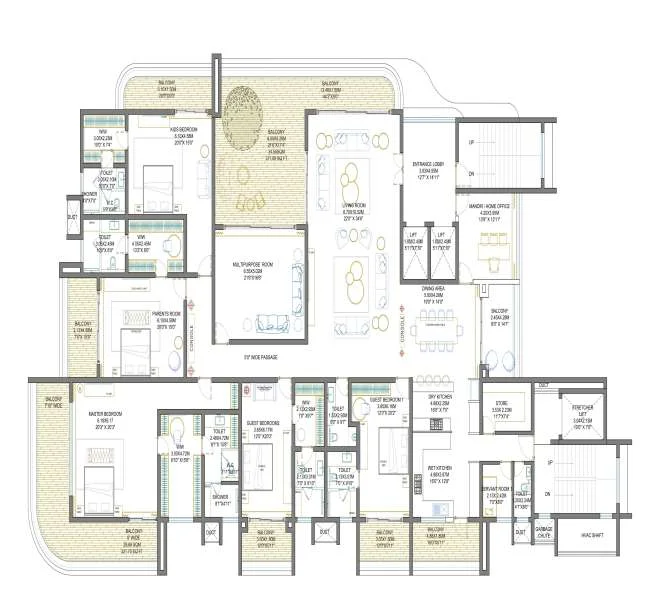 5 BHK floor plan