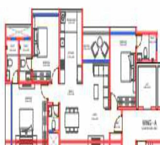 3 BHK floor plan