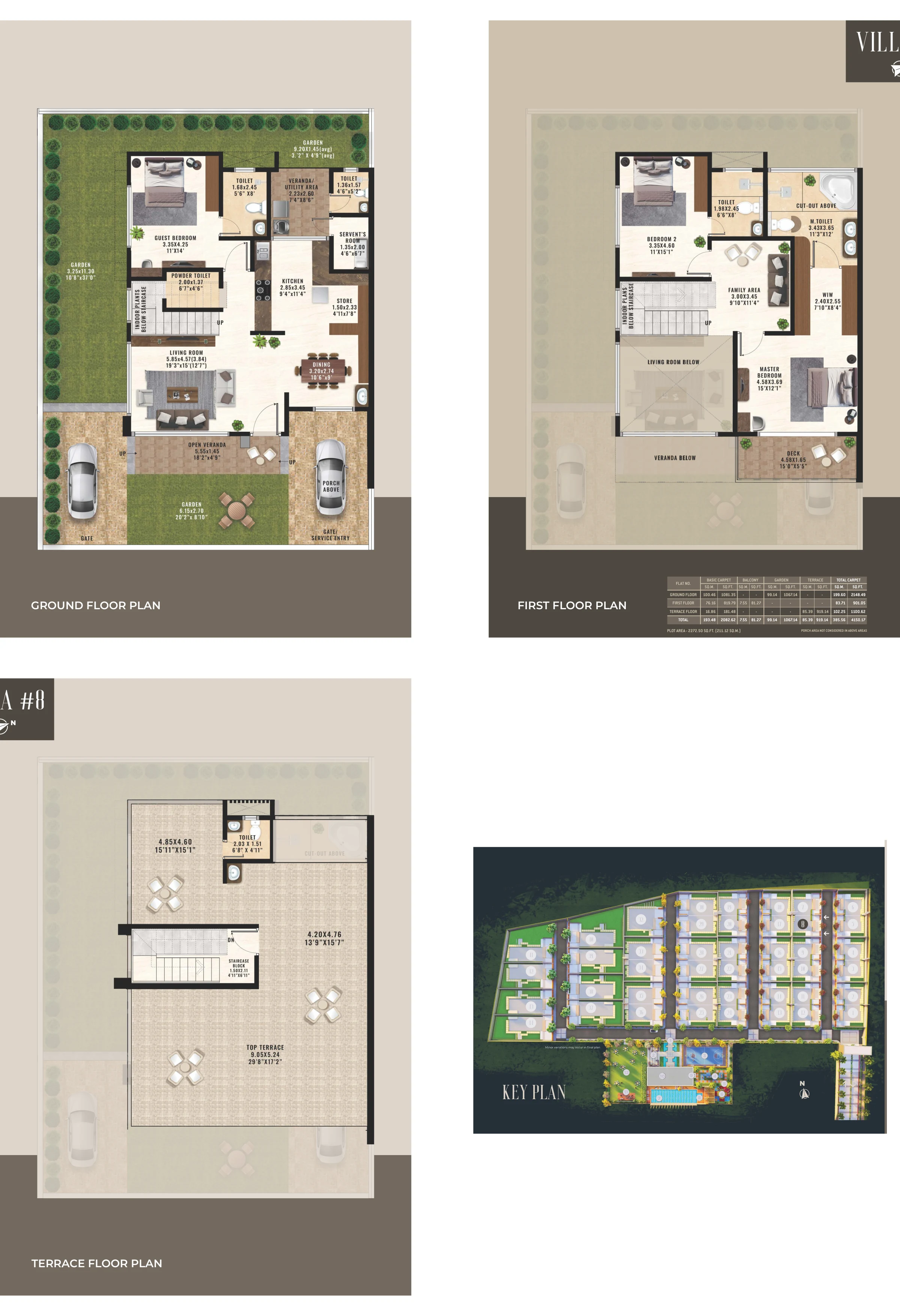 3 BHK floor plan