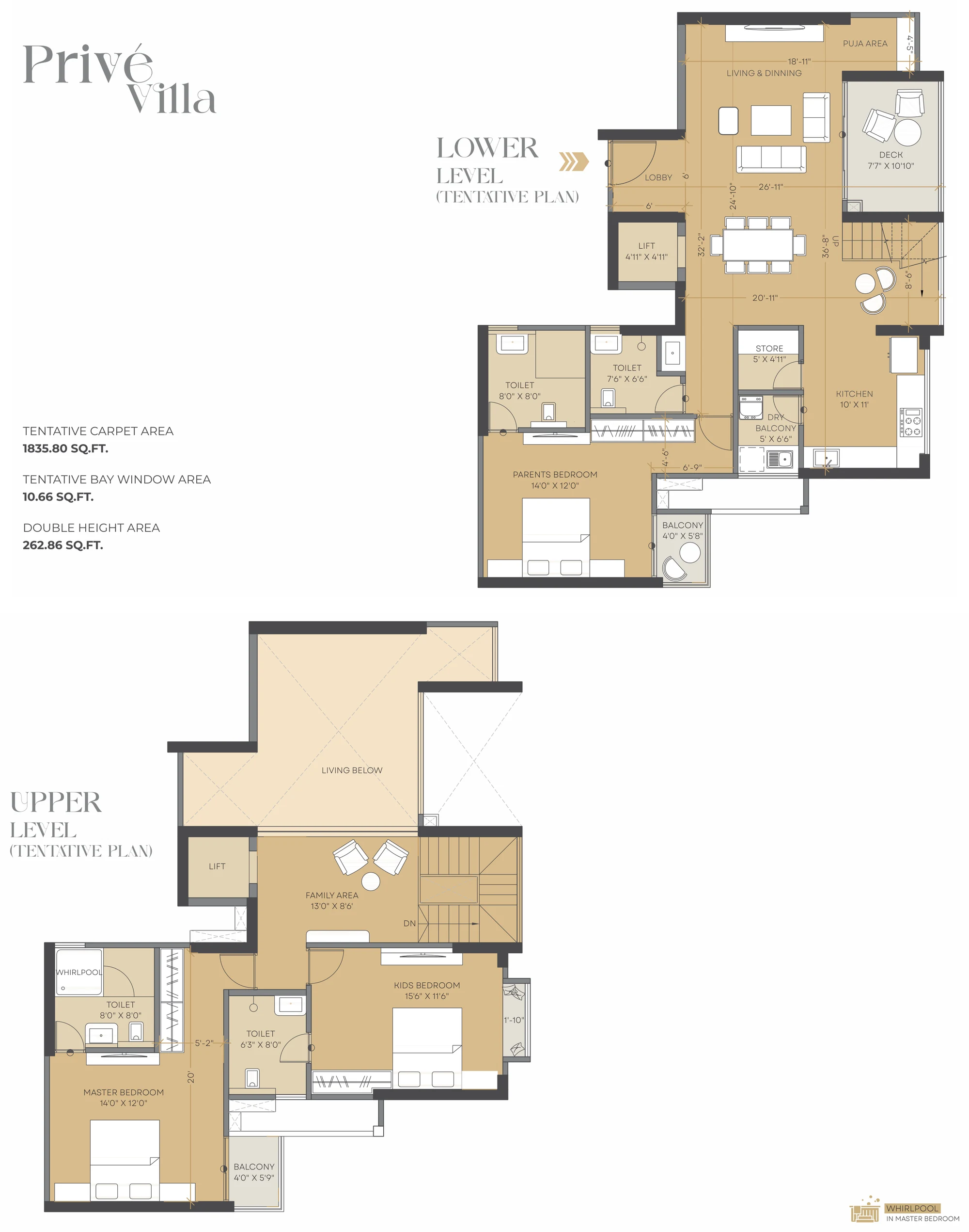 3 BHK floor plan