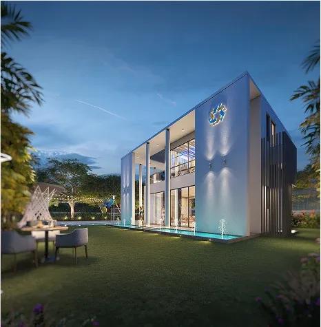 Clubhouse building and lawn at Antalya Next, Tathawade, Pune