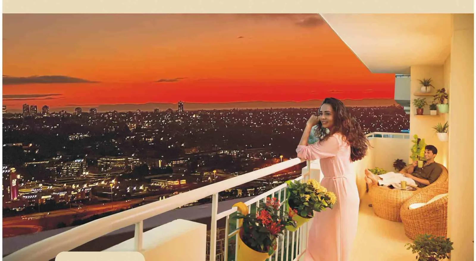 Vimal Twin Towers Rahatani Pune flat balcony with city view