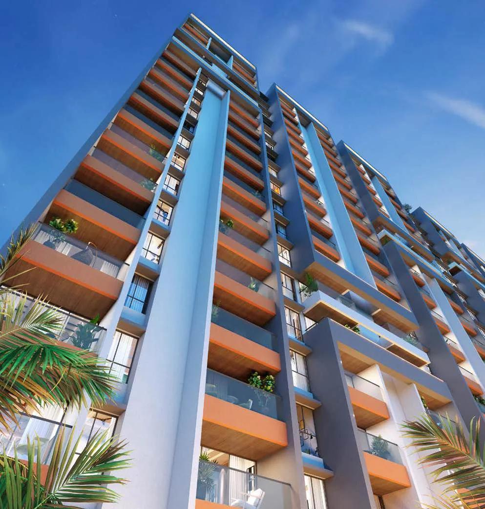 Neco Park Central tower façade with wide balconies (artist's impression)