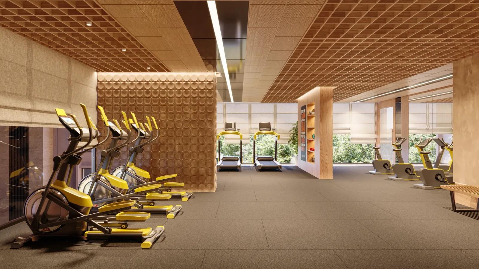 Gymnasium with spinning and HIIT zone, Tulip Infinity Avana Punawale