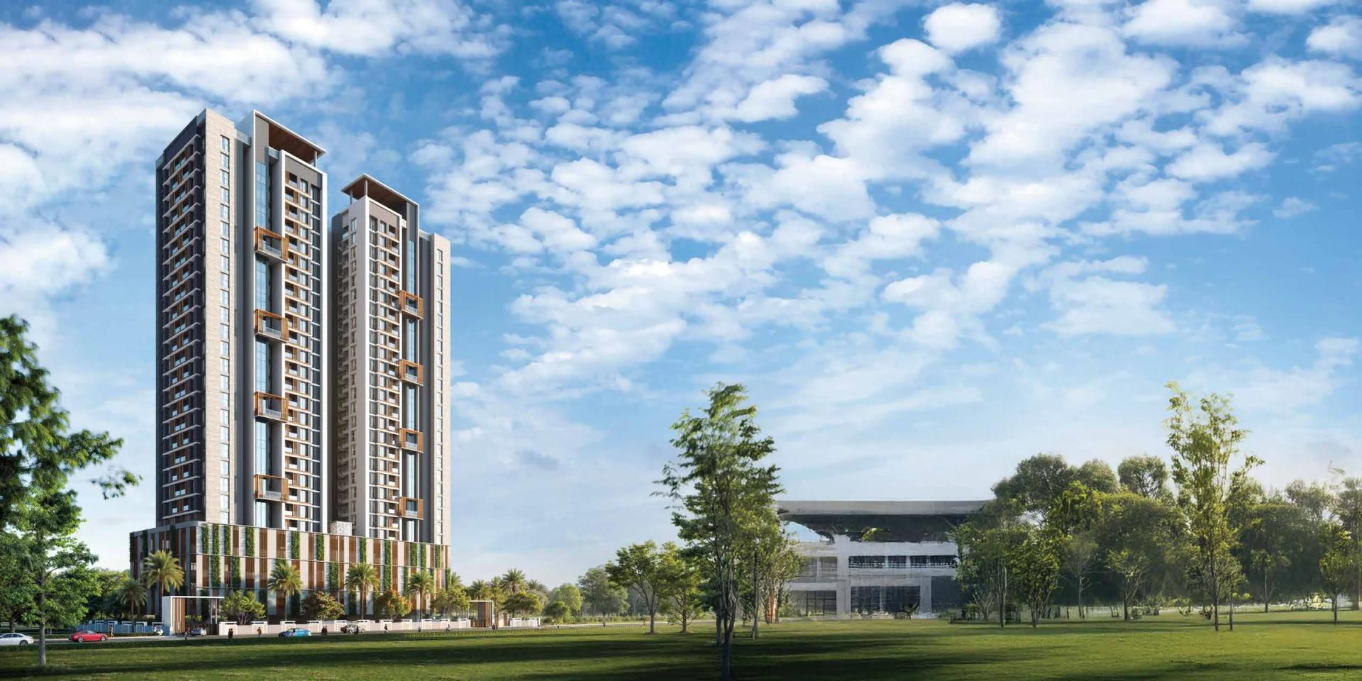 Newton Homes Royale towers by Ravima, Mundhwa (artistic impression)