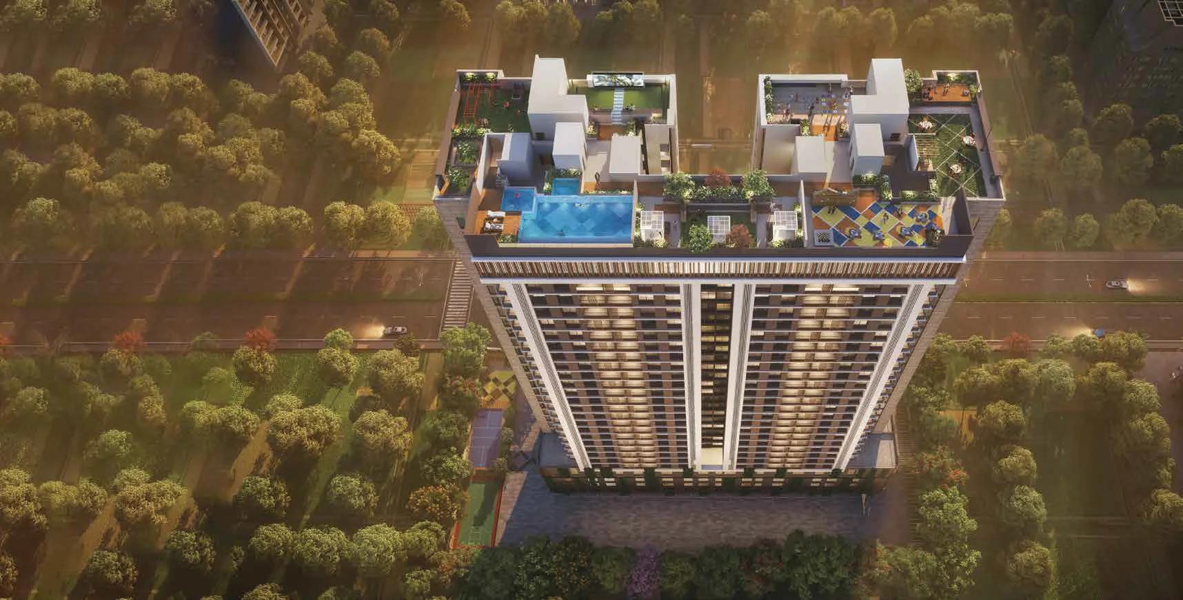 23rd-floor terrace with swimming pool at Newton Homes Royale (artistic impression)