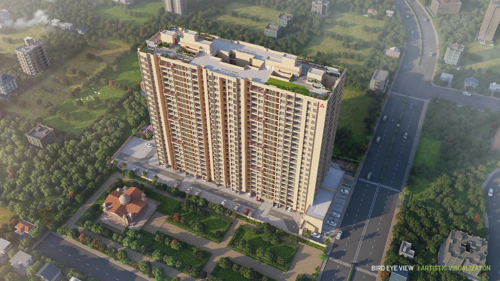 Maheshwaram Vrinda Ravet Pune, bird's-eye view with surrounding roads