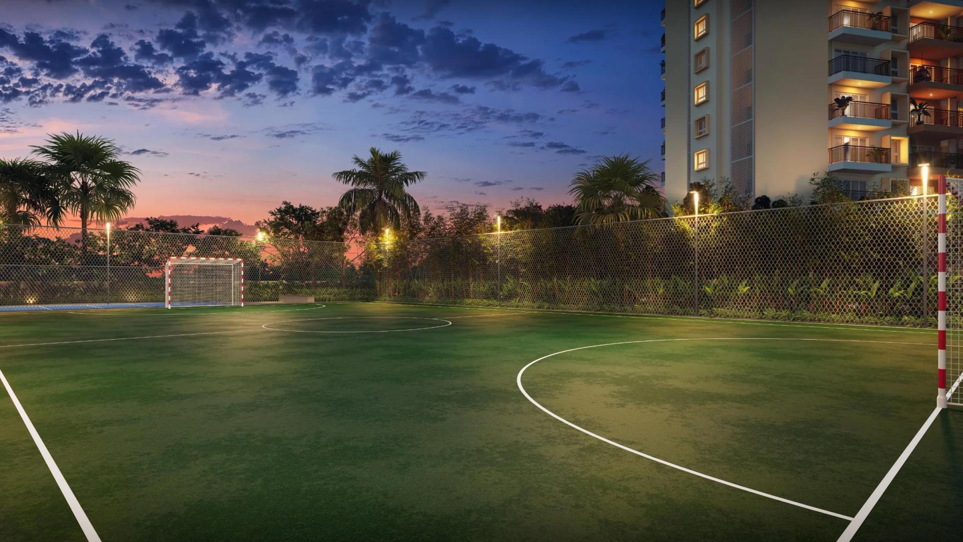 Futsal court at Mahindra Rivenza (artist's impression)