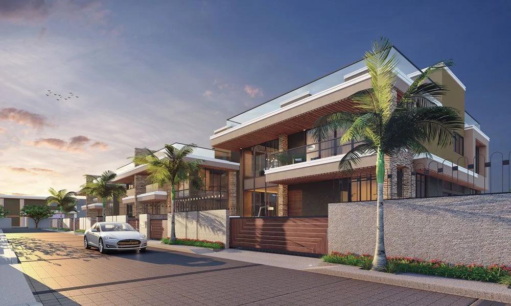 VTP Velvet Villas – villa exterior with double-height glazing and private garden (artist's impression)