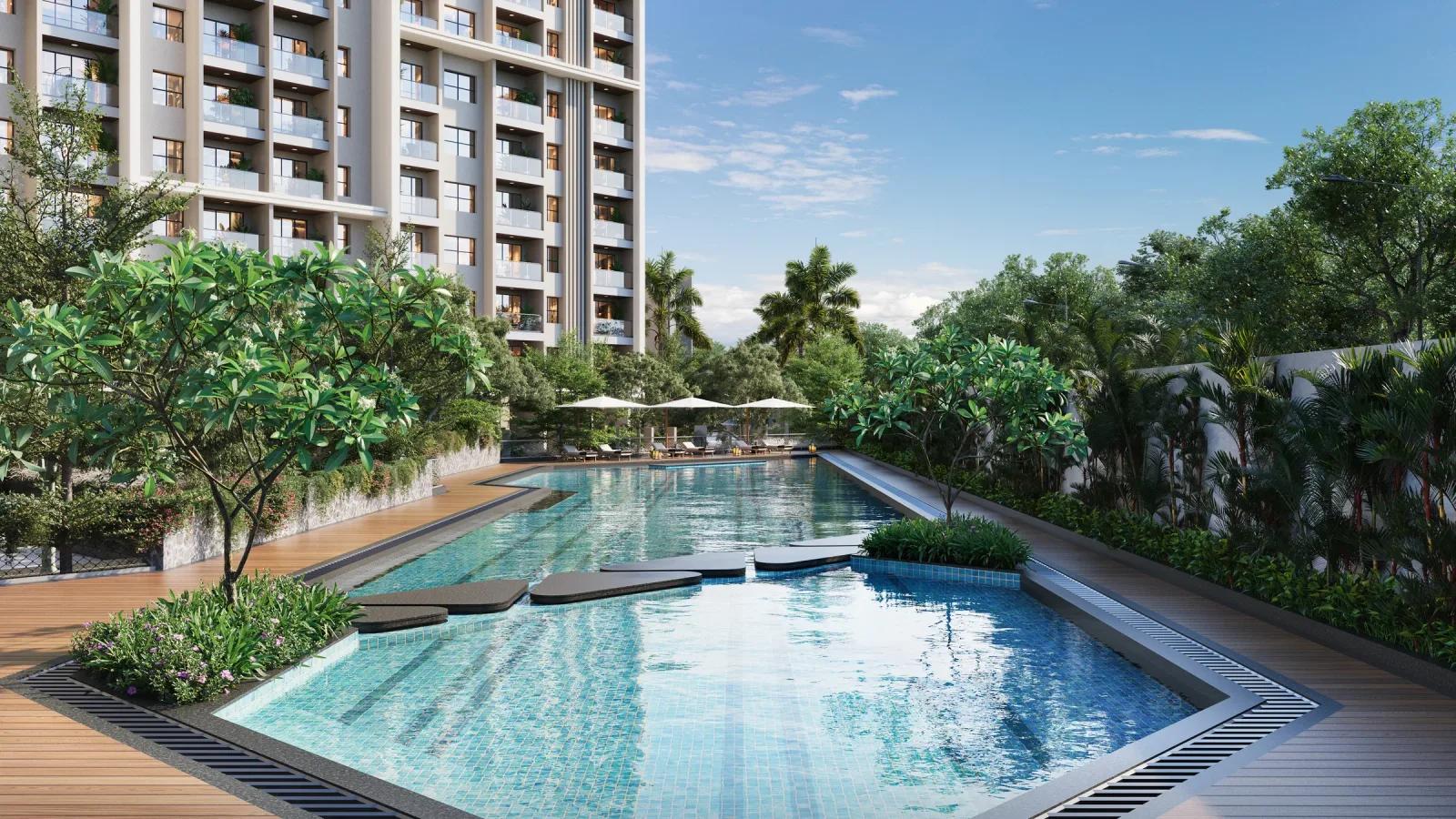 Kohinoor Avantara Wakad Pune landscaped pavilion and garden