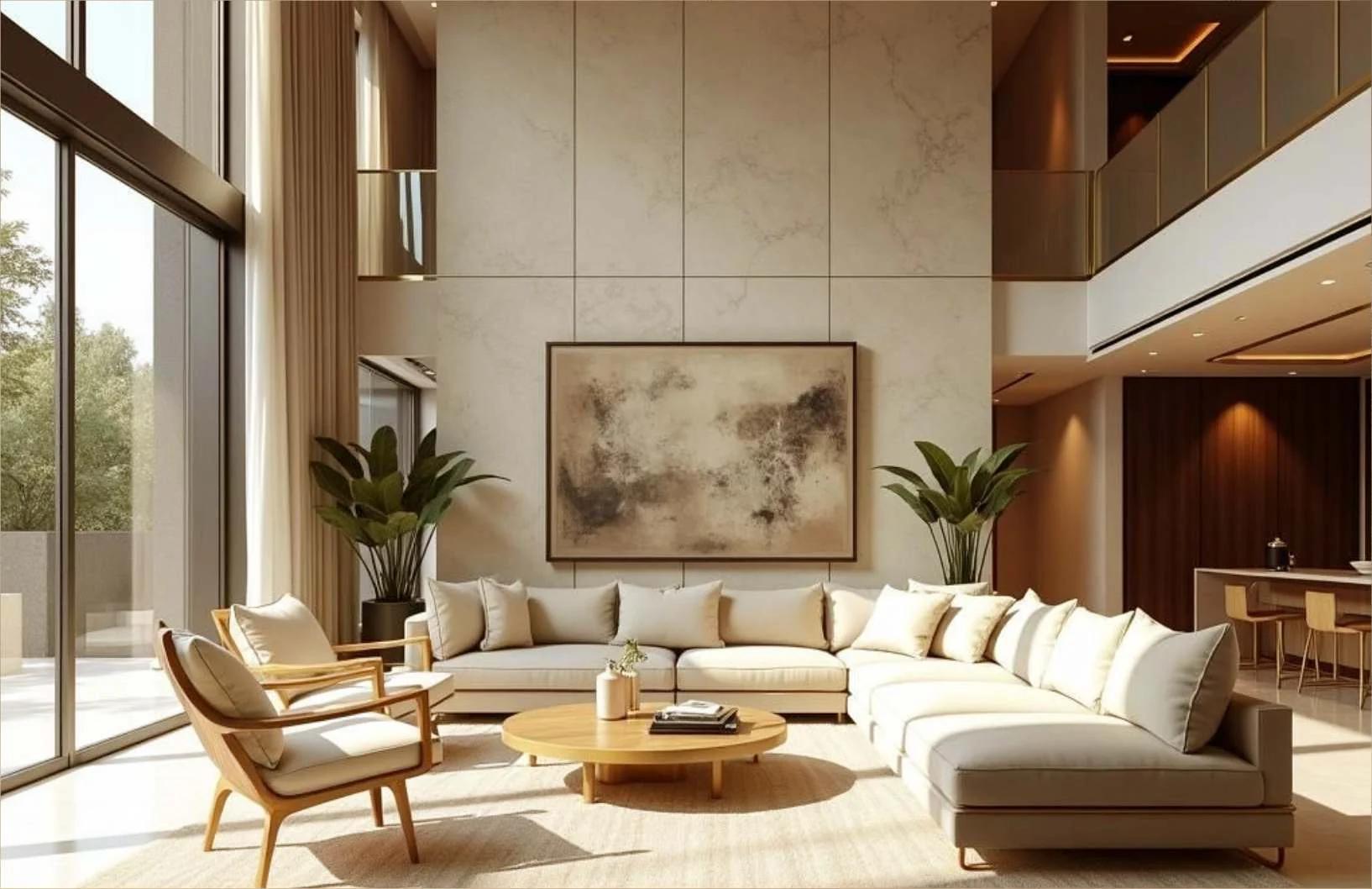 Double-height living room of about 21 ft in a sky villa at VTP Codename Never Before West (artist's impression)