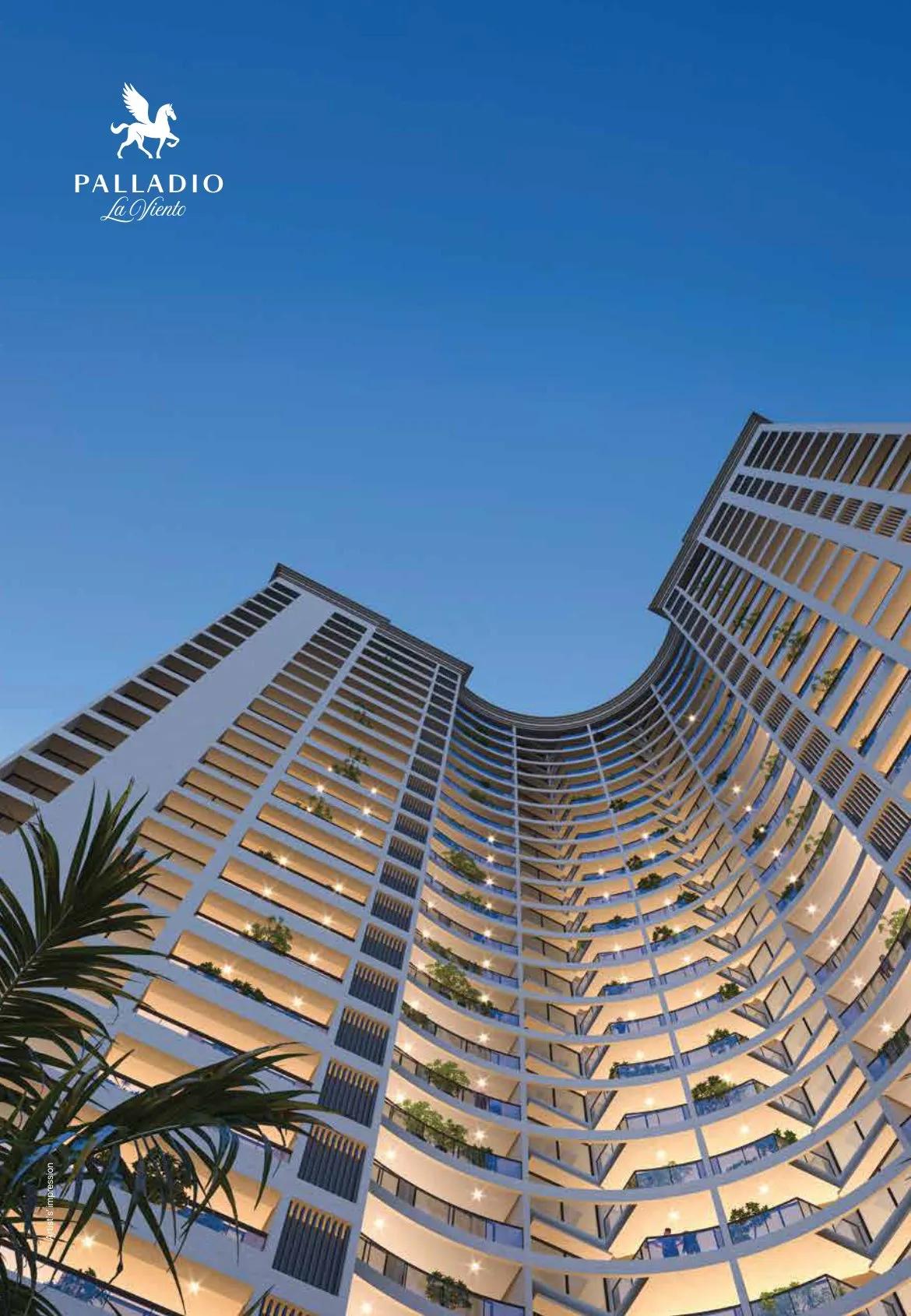 Curved facade of a VJ Palladio La Viento tower, artist's impression