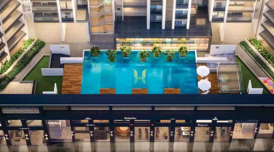 PK Hillcrest podium infinity pool, Pimple Saudagar